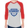 Unisex 50/50 Raglan Three-Quarter Sleeve Tee Thumbnail