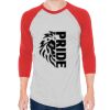 Unisex 50/50 Raglan Three-Quarter Sleeve Tee Thumbnail