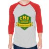 Unisex 50/50 Raglan Three-Quarter Sleeve Tee Thumbnail