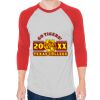 Unisex 50/50 Raglan Three-Quarter Sleeve Tee Thumbnail