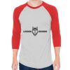 Unisex 50/50 Raglan Three-Quarter Sleeve Tee Thumbnail