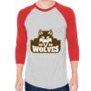 Unisex 50/50 Raglan Three-Quarter Sleeve Tee Thumbnail