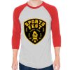 Unisex 50/50 Raglan Three-Quarter Sleeve Tee Thumbnail