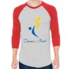 Unisex 50/50 Raglan Three-Quarter Sleeve Tee Thumbnail