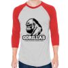 Unisex 50/50 Raglan Three-Quarter Sleeve Tee Thumbnail