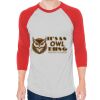Unisex 50/50 Raglan Three-Quarter Sleeve Tee Thumbnail