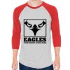 Unisex 50/50 Raglan Three-Quarter Sleeve Tee Thumbnail