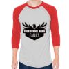 Unisex 50/50 Raglan Three-Quarter Sleeve Tee Thumbnail