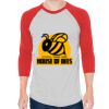 Unisex 50/50 Raglan Three-Quarter Sleeve Tee Thumbnail
