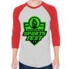 Unisex 50/50 Raglan Three-Quarter Sleeve Tee Thumbnail