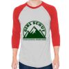 Unisex 50/50 Raglan Three-Quarter Sleeve Tee Thumbnail