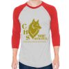 Unisex 50/50 Raglan Three-Quarter Sleeve Tee Thumbnail
