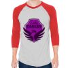 Unisex 50/50 Raglan Three-Quarter Sleeve Tee Thumbnail