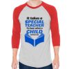 Unisex 50/50 Raglan Three-Quarter Sleeve Tee Thumbnail