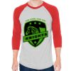 Unisex 50/50 Raglan Three-Quarter Sleeve Tee Thumbnail