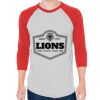 Unisex 50/50 Raglan Three-Quarter Sleeve Tee Thumbnail