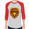 Unisex 50/50 Raglan Three-Quarter Sleeve Tee Thumbnail