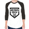 Unisex 50/50 Raglan Three-Quarter Sleeve Tee Thumbnail