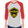 Unisex 50/50 Raglan Three-Quarter Sleeve Tee Thumbnail