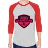 Unisex 50/50 Raglan Three-Quarter Sleeve Tee Thumbnail