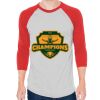Unisex 50/50 Raglan Three-Quarter Sleeve Tee Thumbnail