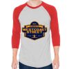 Unisex 50/50 Raglan Three-Quarter Sleeve Tee Thumbnail
