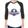 Unisex 50/50 Raglan Three-Quarter Sleeve Tee Thumbnail