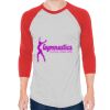 Unisex 50/50 Raglan Three-Quarter Sleeve Tee Thumbnail