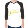 Unisex 50/50 Raglan Three-Quarter Sleeve Tee Thumbnail