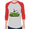 Unisex 50/50 Raglan Three-Quarter Sleeve Tee Thumbnail