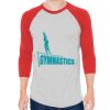Unisex 50/50 Raglan Three-Quarter Sleeve Tee Thumbnail