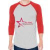 Unisex 50/50 Raglan Three-Quarter Sleeve Tee Thumbnail
