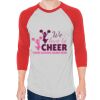 Unisex 50/50 Raglan Three-Quarter Sleeve Tee Thumbnail