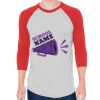 Unisex 50/50 Raglan Three-Quarter Sleeve Tee Thumbnail