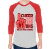Unisex 50/50 Raglan Three-Quarter Sleeve Tee Thumbnail