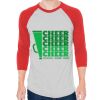 Unisex 50/50 Raglan Three-Quarter Sleeve Tee Thumbnail