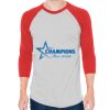 Unisex 50/50 Raglan Three-Quarter Sleeve Tee Thumbnail