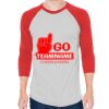 Unisex 50/50 Raglan Three-Quarter Sleeve Tee Thumbnail