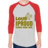Unisex 50/50 Raglan Three-Quarter Sleeve Tee Thumbnail
