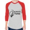 Unisex 50/50 Raglan Three-Quarter Sleeve Tee Thumbnail