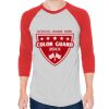 Unisex 50/50 Raglan Three-Quarter Sleeve Tee Thumbnail