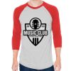Unisex 50/50 Raglan Three-Quarter Sleeve Tee Thumbnail