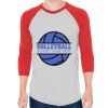 Unisex 50/50 Raglan Three-Quarter Sleeve Tee Thumbnail