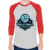 Unisex 50/50 Raglan Three-Quarter Sleeve Tee Thumbnail