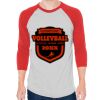 Unisex 50/50 Raglan Three-Quarter Sleeve Tee Thumbnail