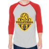 Unisex 50/50 Raglan Three-Quarter Sleeve Tee Thumbnail