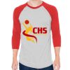 Unisex 50/50 Raglan Three-Quarter Sleeve Tee Thumbnail