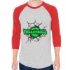 Unisex 50/50 Raglan Three-Quarter Sleeve Tee Thumbnail