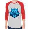 Unisex 50/50 Raglan Three-Quarter Sleeve Tee Thumbnail