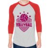 Unisex 50/50 Raglan Three-Quarter Sleeve Tee Thumbnail